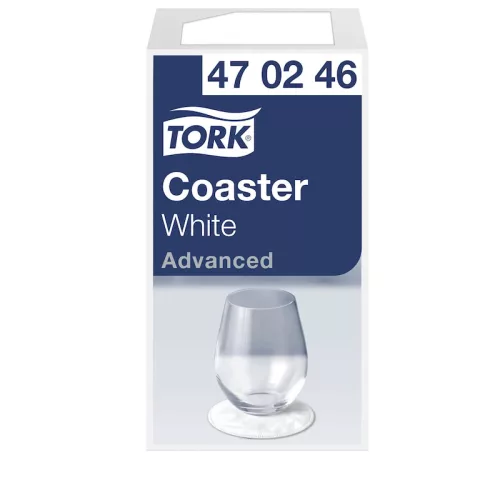 Poháralátét fehér kerek szélű 8 rétegű 250db/csomag, 12csom/kart