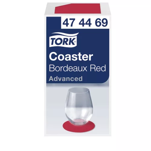 Poháralátét bordó kerek 8 rétegű 250db/csomag Tork Advanced