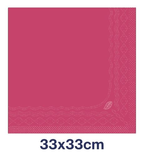 Szalvéta pink/magenta 33x33cm 2 réteg 200db/csomag, 10 csomag/karton