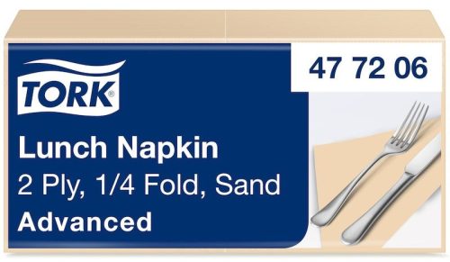 Szalvéta csontszín 33x33cm 2 rétegű 200db/csomag 10csomag/kart. Tork Advanced