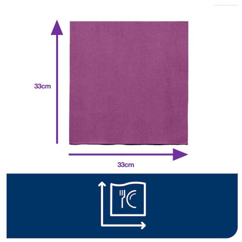 Szalvéta bíbor 33x33cm 2 réteg 200db/csom.(10csom./kart.) Tork Advanced