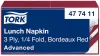 Szalvéta BORDÓ, 33x33cm 3 rétegű, 150db/csomag, 10csom/kartonn Tork Advanced