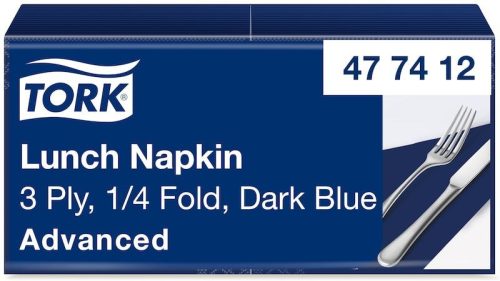 Szalvéta SÖTÉTKÉK 33x33cm 3 rétegű, 150db/csomag, 10csom/kartonn Tork Advanced