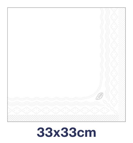 Szalvéta fehér, 33x33cm 3 rétegű, 150db/csomag, 10csom/kartonn Tork Advanced