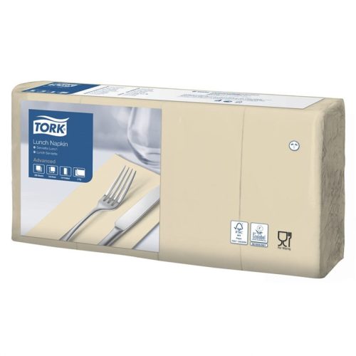 Szalvéta csontszínű 33x33cm 2réteg 1/8 hajt, 200db/csom. (10csom./karton) Tork Advanced