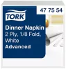 Szalvéta fehér 39x39 2 rét.1/8hajt. 150db/csomag, (12csom./kart) Tork Advanced