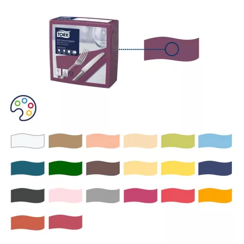 Szalvéta BÍBOR 39x39cm 3réteg. 100db/csomag, 12csomag/karton Tork Advanced