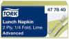 Szalvéta Lime 33x33cm 2 réteg 200db/csomag 10 csomag/karton Tork Advanced
