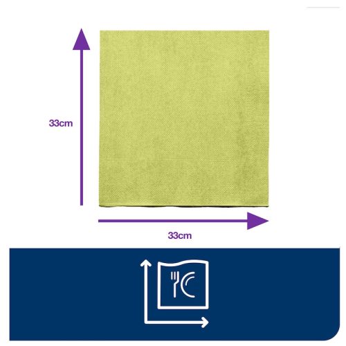 Szalvéta Lime 33x33cm 2 réteg 200db/csomag 10 csomag/karton Tork Advanced