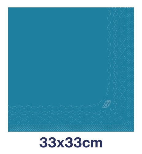 Szalvéta kékeszöld 33x33cm 2 réteg 200db/csomag, (10 csom./kart.)