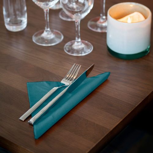 Szalvéta kékeszöld 33x33cm 2 réteg 200db/csomag, (10 csom./kart.)