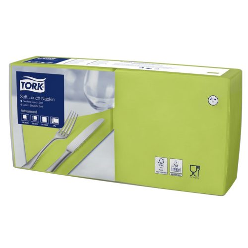 Szalvéta Lime 33x33cm 3réteg. 150lap/csomag (10csomag/karton) Tork Advanced