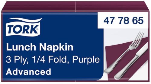 Szalvéta BÍBOR színű 33x33cm 3réteg.150lap/csomag (10csom./karton) Tork Advanced