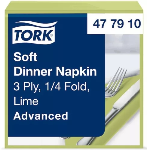 Szalvéta Lime 39x39cm 3réteg. 100db/csomag, 12csomag/karton Tork Advanced