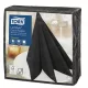 LinStyle textilhatású szalvéta fekete, 39x39cm 50db/csomag(12csom/kart.) Tork Premium