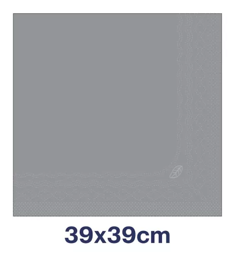 Szalvéta szürke 39x39cm 2 rétegű 150lap/csomag 12 csomag/kart. Tork Advanced