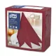 Tork LinStyle textilhatású szalvéta BORDÓ 39x39cm 50db/csom ( 12csom/kart.)*