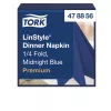 LinStyle textilhatású szalvéta SÖTÉTKÉK, 39x39cm, 50db/csom ( 12csom./kart.) Tork Premium