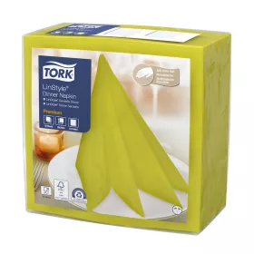   LinStyle textilhatású szalvéta PISZTÁCIA 39x39cm,50db/csom. (12csom/kart.) Tork Premium