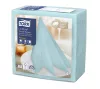 LinStyle textilhatású szalvéta  AQUA BLUE 39x39cm 50db/csom. Tork Premium ( 12csom/kart.)+++