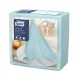 LinStyle textilhatású szalvéta  AQUA BLUE 39x39cm 50db/csom. Tork Premium ( 12csom/kart.)+++