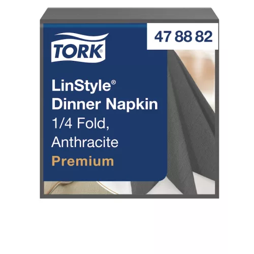 Linstyle szalvéta Antracit 39x39cm 50db/csom. (12csom/kart.) Tork