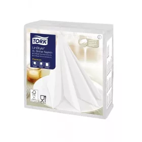   LinStyle XL textilhatású szalvéta FEHÉR, EXTRA NAGY 48x48cm, 25db/csom (12csom/kart.) Tork Premium