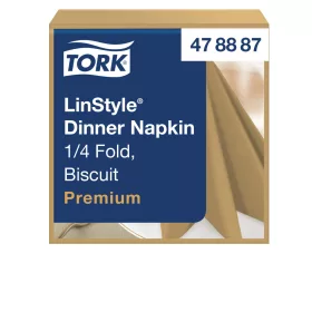   LinStyle textilhatású szalvéta keksz 39x39cm,50db/csomag(14csom/kart.) Tork Premium ÚJ KISZERELÉS!
