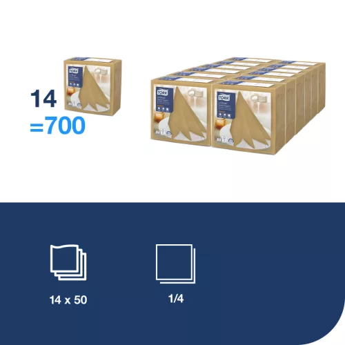 LinStyle textilhatású szalvéta keksz 39x39cm,50db/csomag(14csom/kart.) Tork Premium ÚJ KISZERELÉS!