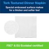 Texturált FEHÉR Dinner szalvéta 39x39cm 1/8 hajtás 50lap/csomag Tork (20csom./kart)