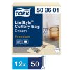 Linstyle textilhatású szervíz-szalvéta KRÉM szín 12x50db/karton Tork Premium