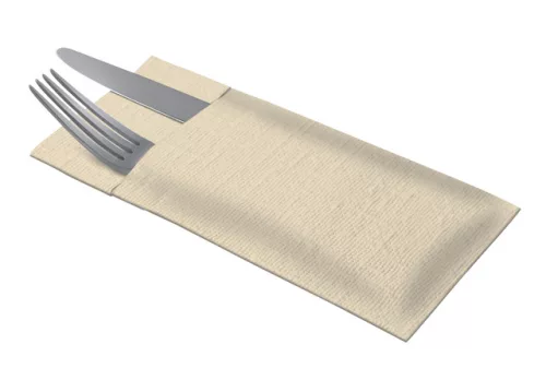 Linstyle textilhatású szerviz-szalvéta KRÉM szín 12x50db/karton Tork Premium ( uj Cikkszám: 509609 lesz)