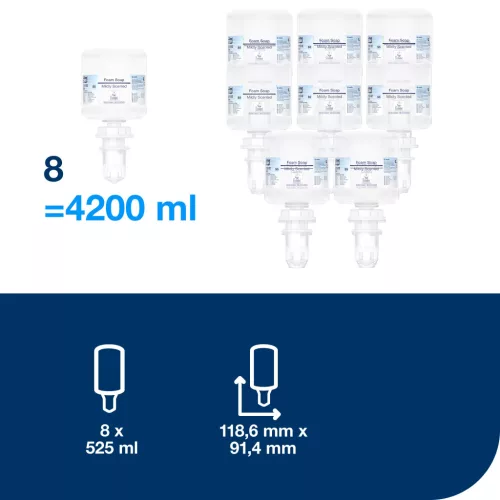 Kézkímélő folyékony habszappan 525ml Tork Premium S5 Rendszer  (8db/karton)