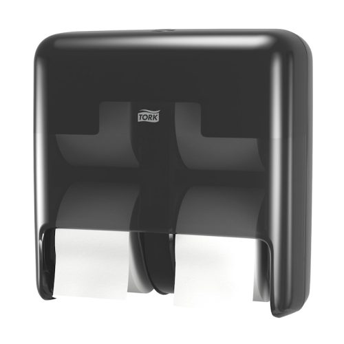 OptiServe® belsőmag nélküli 4 tekercses toalettpapír-adagoló, FEKETE,  T7 rendszer, Tork