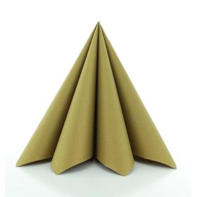   Szalvéta Textilhatású Arany 40x40cm  50db/csomag, 6csomag/karton