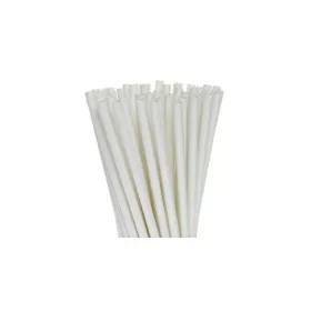 PLA fehér szívószál - 6,5 mm x 23 cm500db/csomag