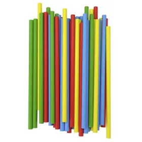   Papír Szívószál Vegyes színek 8mmx23cm 150db/csomag                                 (23csomag/karton)