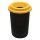 ECOBIN kerek szemetes 50 liter fekete/sárga 41x41x59,5cm
