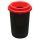 ECOBIN kerek szemetes 50 liter fekete/piros 41x41x59,5cm