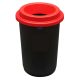 ECOBIN kerek szemetes 50 liter fekete/piros 41x41x59,5cm