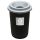 ECOBIN kerek szemetes 50liter FEKETE/ szürke tölcsér tetővel  41x41x59,5cm