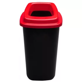 Szelektív hulladékgyűjtő PIROS tetővel 45 liter
