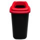 Szelektív hulladékgyűjtő PIROS tetővel 45 liter