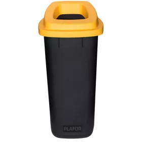  Szelektív hulladékgyűjtő FEKETE/SÁRGA  tetővel 90 liter