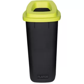 Szelektív hulladékgyűjtő FEKETE/ZÖLD  tetővel 90 liter