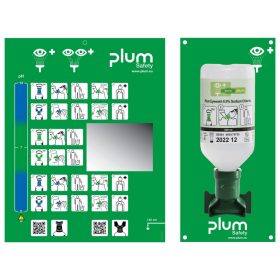   Szemöblítő állomás 1 x 500ml palackkal + fali tartó + piktogram