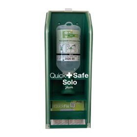   QuickSafe Solo Szemöblítő állomás 1 x 500ml palackkal + 1db  Elastic ragtapasz 45db-os csomag