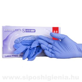   Sempercare NITRILSKIN2 KÉK púdermentes Nitril Kesztyű L méret 200db/doboz (új név:Sempermed Velvet)