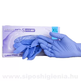   Sempercare NITRILSKIN2 KÉK púdermentes Nitril Kesztyű XL méret 180db/doboz (új név:Sempermed Velvet)