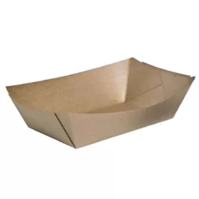   Csónak tálca BEGREEN barna eco 400ml 171x125x40mm 250db/csom. (4csomag/karton)